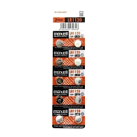Батарейка Maxell G8/LR1120/LR55/391A/191 BL10 Alkaline 1.5V (10/200/3600/7200)