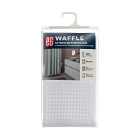 ЕГ WAFFLE Штора для ванной вафельная белая (1/12)