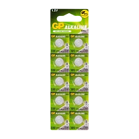 Батарейка GP G10/LR1130/LR54/389A/189 BL10 Alkaline 1.5V отрывные (10/250/5000)