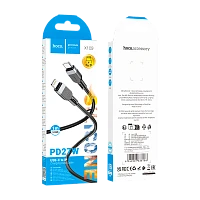 Кабель HOCO X109 Type-C (m)-Lightning (m) 1м 27W силикон черный (1/31/310)