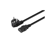 Кабель питания GoPower евровилка CEE 7/7-C13 (f) 3м ПВХ 0.75мм черный (1/50)