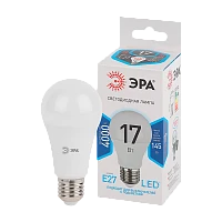 Лампа светодиодная ЭРА A60 E27 17W 4000К 170-265V груша (1/10/100)