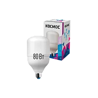 Лампа светодиодная Космос HW E27/E40 80W 6500К 220V цилиндр матовая (1/12)