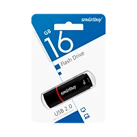 Флеш-накопитель Smartbuy Crown Compact 16GB USB2.0 пластик черный