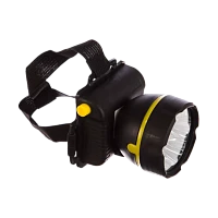 Фонарь налобный Ultraflash 909 1.5W 5LED от батареек черный (1/100)