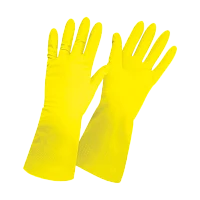 Перчатки Рыжий кот M латексные 1 пара желтый (1/12/240)