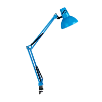 Светильник настольный Camelion KD-312 40W 230V E27 струбцина синий (1/12)