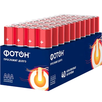 Батарейка Фотон LR03 AAA BOX40 Alkaline 1.5V (40/160/960)