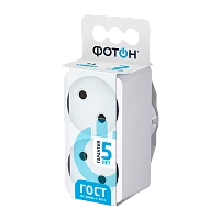 Разветвитель Фотон АМ 6-2 2р.Б/З 6A белый (1/20/120)