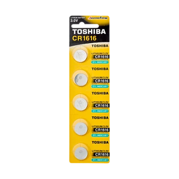 Батарейка Toshiba CR1616 BL5 Lithium 3V (5/100)