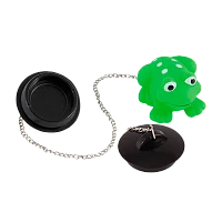 Пробка для ванной Рыжий кот "Лягушка" зеленый (1/18/72)