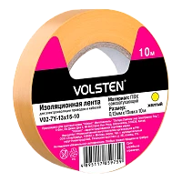 Изолента Volsten 15мм*10м ПВХ желтый (1/10/500)