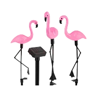 Фонарь садовый Космос "Три розовых фламинго" от солнечной батареи (1/12)