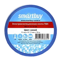 Изолента Smartbuy 15мм*10м ПВХ синий (1/10/500)
