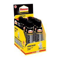 Клей Момент КРИСТАЛЛ 30мл универсальный BOX10 шоу-бокс (10/120/3840)