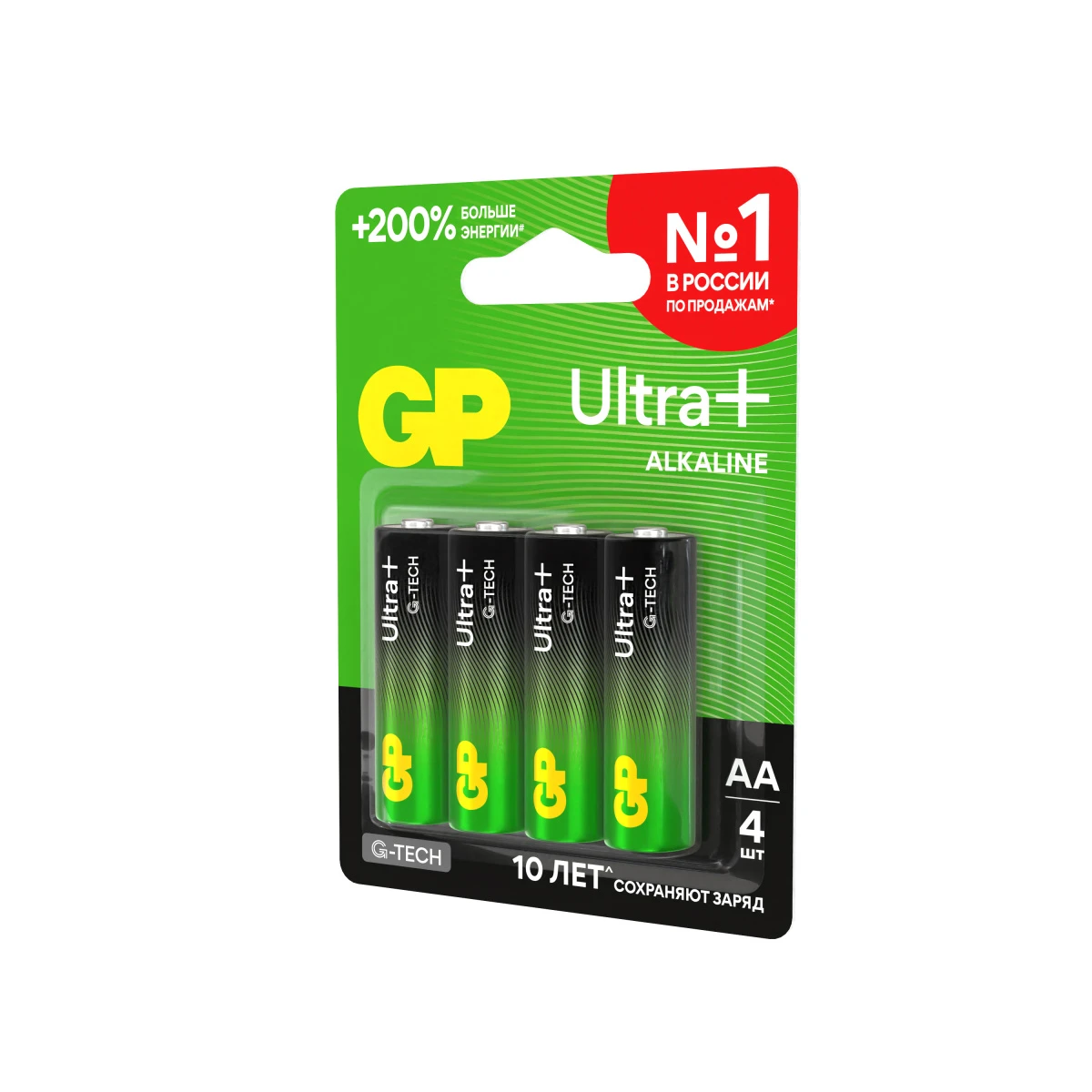 Батарейка GP ULTRA PLUS G-tech LR6 AA BL4 Alkaline 1.5V (4/40/320)