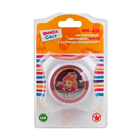 Ночник ЭРА NN-612 ФИКСИКИ 4LED 0.5W 220V в розетку с фотосенсором бордовый (1/12)