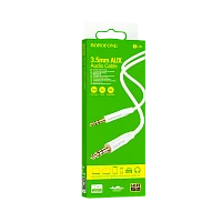 Кабель AUX Borofone BL16 Jack 3.5mm (m)-Jack 3.5mm (m) 1м ПВХ белый (1/360)