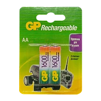 Аккумулятор бытовой GP HR6 AA BL2 NI-MH 1600mAh в бумажной упаковке (2/20/160)