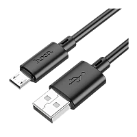 Кабель HOCO X88 USB (m)-microUSB (m) 1м 2.4A ПВХ черный (1/420)