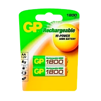 Аккумулятор бытовой GP HR6 AA BL2 NI-MH 1800mAh в бумажной упаковке (2/20/160)