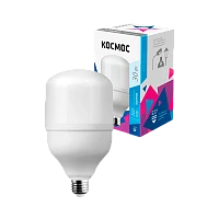 Лампа светодиодная Космос HW E27 30W 4500К 220V цилиндр матовая (1/50)