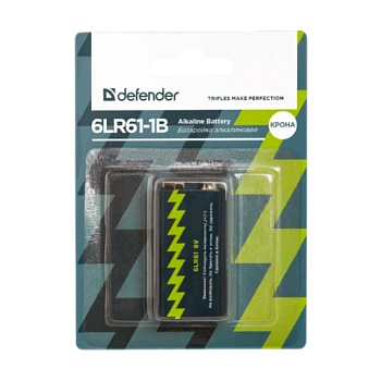 Батарейка Defender Крона 6LR61 BL1 Alkaline 9V (1/10/120)