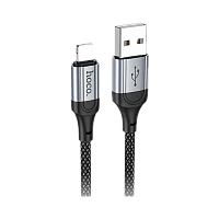 Кабель HOCO X102 USB (m)-Lightning (m) 1м 2.4A нейлон черный (1/31/310)