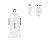 Автомобильное З/У HOCO Z2 1USB 1.5A с кабелем microUSB белый (1/28/280)
