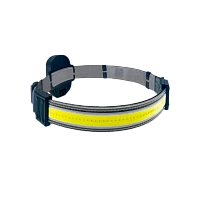 Фонарь налобный Космос 521B 5WCOBLED от батареек 3хААА IP44 3 режима черный (1/25/100)