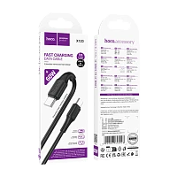 Кабель HOCO X120 Type-C (m)-Type-C (m) 1м 3.0A 60W силикон черный
