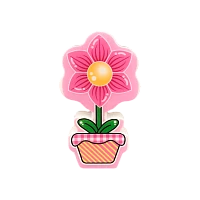 Ночник Camelion NL-231 "Цветок" 1LED 0.5W 220V в розетку розовый (1/18/72)