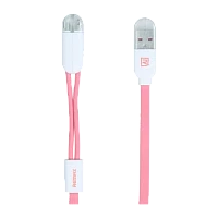 Кабель Remax RC-025t Gemini USB (m)-Lightning/microUSB (m) 1.5м 2.1A розовый