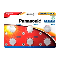 Батарейка Panasonic Power Cells CR2025 BL6 Lithium 3V в блистере (6/120/480) 