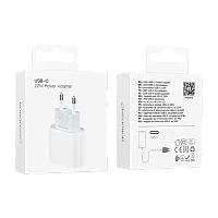 Сетевое З/У Borofone BA100A Type-C 20W белый (1/42/252)