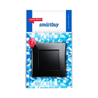Выключатель Smartbuy Вега 1-клав.10A черный (1/10/100)