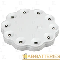 Фонарь туристический Трофи TK10 2.88W 10LED от батареек диск белый в коробке (1/40/240)