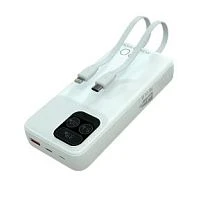 Внешний аккумулятор MORE CHOICE PB55-20 20000mAh 3.0A 22.5W 1USB+1Type-C+1microUSB со встр. кабелями