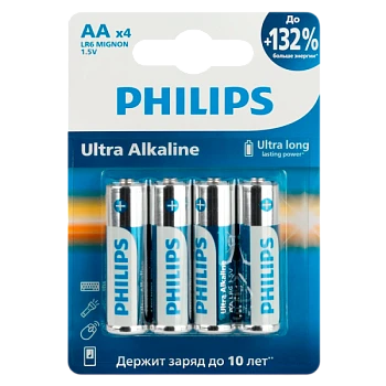 Батарейка Philips ULTRA LR6 AA BL4 Alkaline 1.5V (4/48/960)