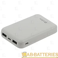 Внешний аккумулятор Intro PB1010 10000mAh 2.0A 2USB/Type-C белый (1/50)