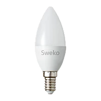 Лампа светодиодная Sweko C35 E14 7W 4000К 230V свеча (1/5/100)