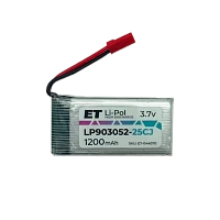 Аккумулятор ET LP903052-20C Li-Pol, 3.7В, 1200мАч (1/20)