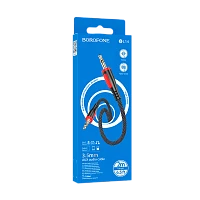 Кабель AUX Borofone BL14 Jack 3.5mm (m)-Jack 3.5mm (m) 2м ПВХ черный (1/63/252)