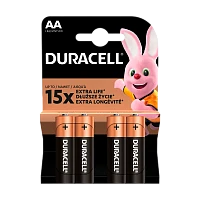 Батарейка Duracell Basic LR6 AA BL4 UPACK48 Alkaline 1.5V (48/192/16128)