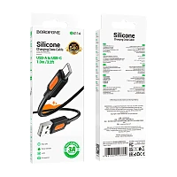 Кабель Borofone BX114 USB (m)-Type-C (m) 1м 3.0A силикон черный (1/360)