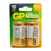 Батарейка GP ULTRA LR20 D BL2 Alkaline 1.5V (2/20/160)