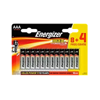 Батарейка Energizer MAX LR03 AAA BL8+4 Alkaline 1.5V (12/72)