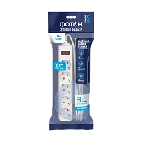 Сетевой фильтр Фотон SP 10-35ES 5р.С/З 10A 3.0м 3х0.75мм² с выкл. белый (1/20)