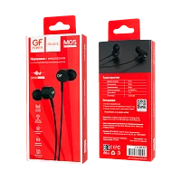 Наушники внутриканальные GFPower M05 с микр. черный 