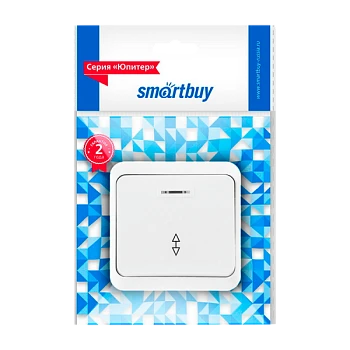 Выключатель Smartbuy "Юпитер" 1-клав.10A с индикатором проходной белый